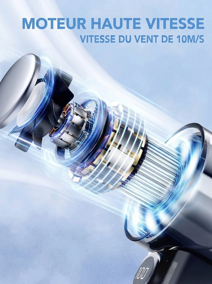 Mini ventilateur portable USB avec écran LED - Lungstore